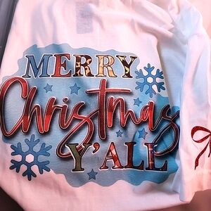 Merry Christmas Yall Tshirt Size M